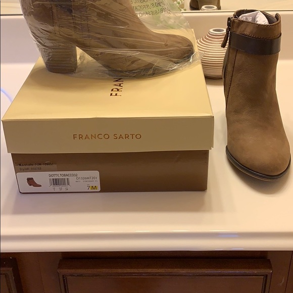 Franco Sarto Dotty Tobacco32 Leather New 7 - Picture 1 of 4